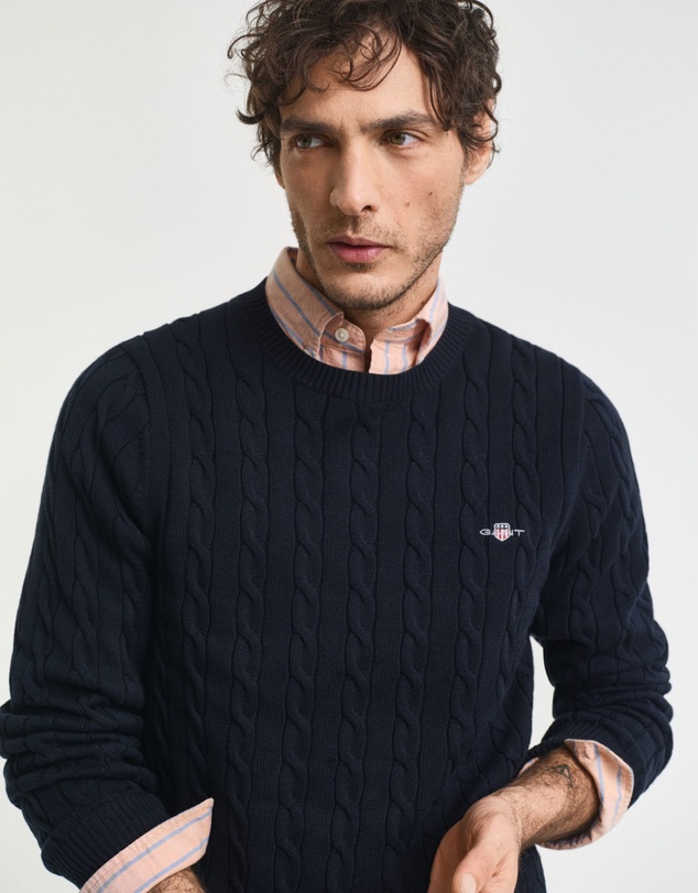 Gant - Cotton Cable Crew Neck Knit