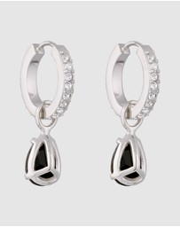 Elli Jewelry - Earrings Hoops Crystal Drop 925 Sterling Silver