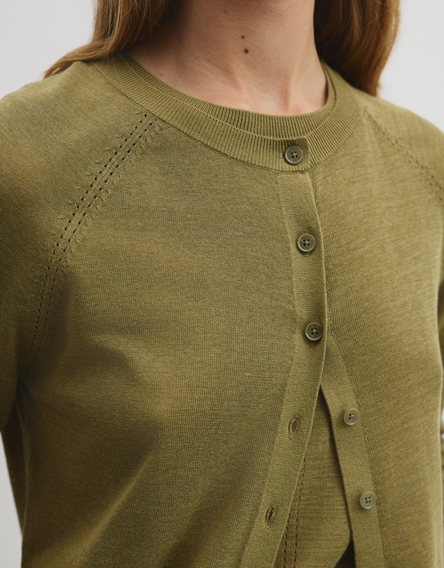 Country Road - Pointelle Detail Cardigan
