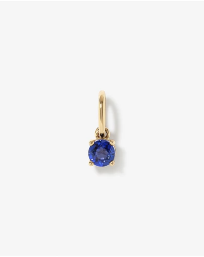 Michael Hill - Created Round Blue Sapphire Birthstone Pendant in 10kt Yellow Gold