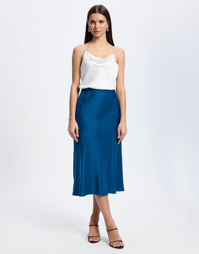 Mossée - Lily Midi Silk Skirt