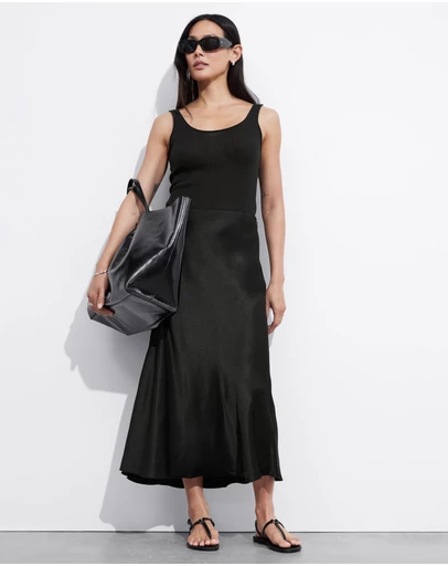 & Other Stories - Satin Midi Skirt
