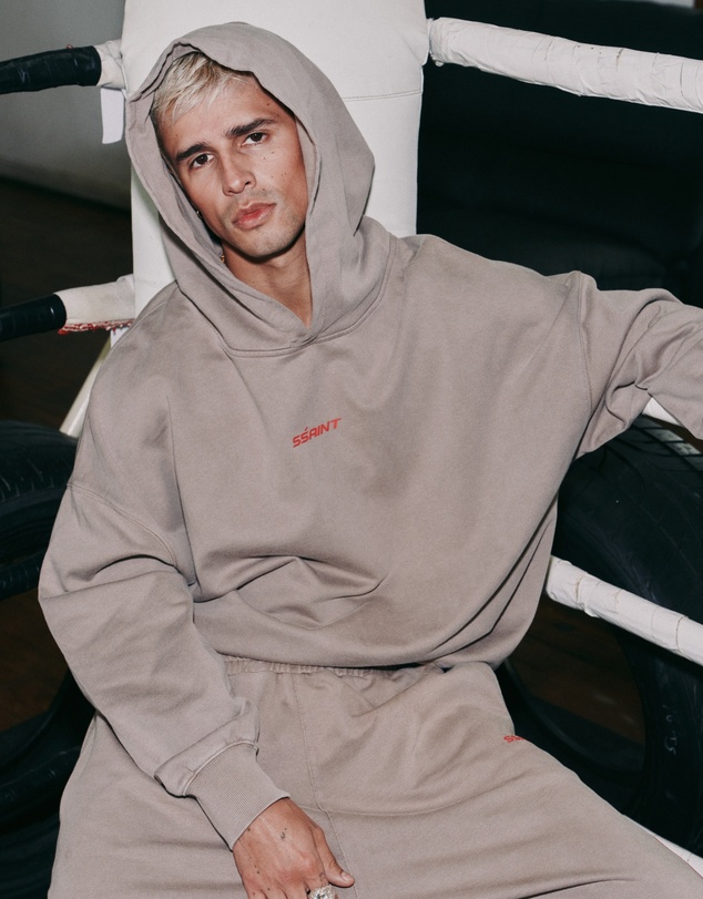 SSAINT - The Rival Hoodie - Acid Wash Beige
