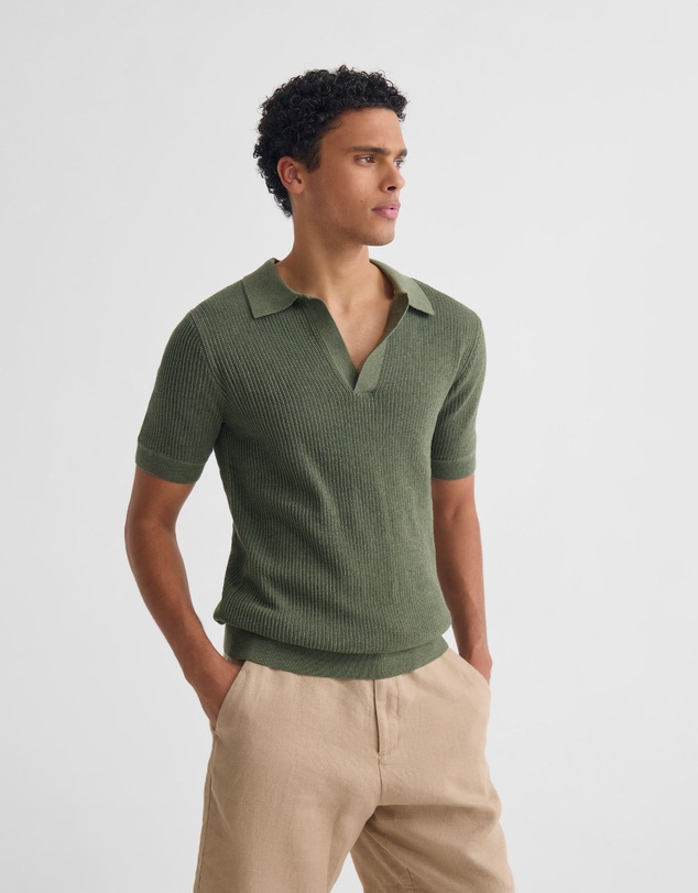 Oxford - Huck Lined Knitted Polo