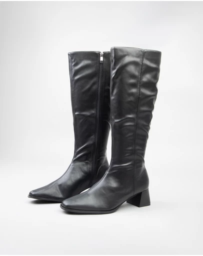 RAID - Ishbel low block heeled knee boots in black