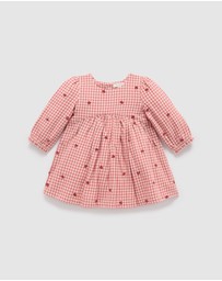 Purebaby - Gingham Toadstool Dress -Kids-Babies