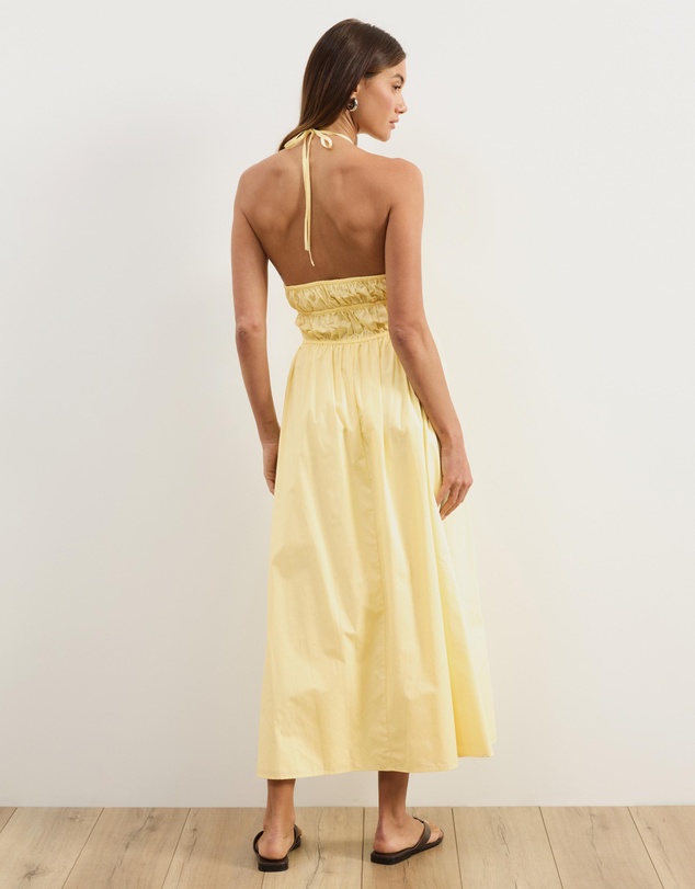 Atmos&Here - Georgia Cotton Poplin Halter Maxi Dress