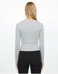Dazie - Stella Long Sleeve Button Up Top