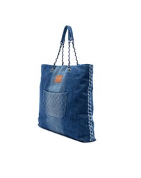 Pre-Loved by Azura Reborn - Pre-Loved Printed Denim Shopping Tote