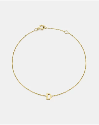 Zoe Olivia - 9K Gold Initial D Bracelet