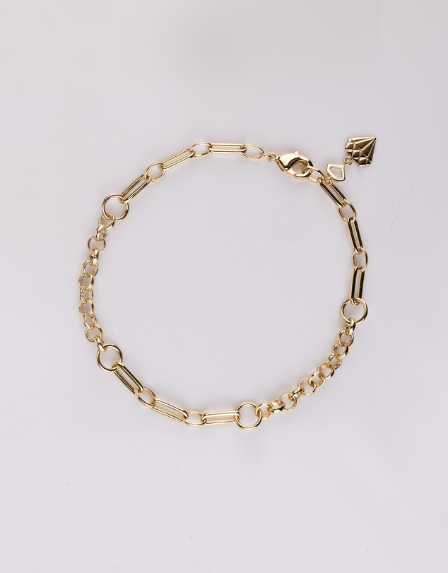 Wanderlust + Co - Mixed Chain Gold Bracelet