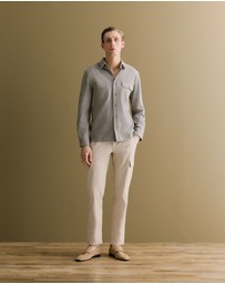 Trenery - Puppytooth Jacquard Overshirt in Asphalt