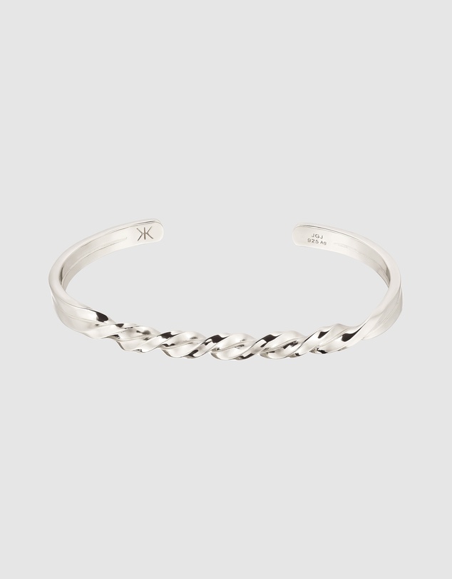 Kuzzoi - ICONIC EXCLUSIVE - Twisted Cuff Bracelet in 925 Sterling Silver