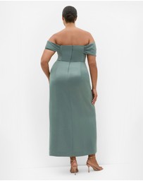 City Chic - Plus size Forbidden Love Maxi Dress - sage