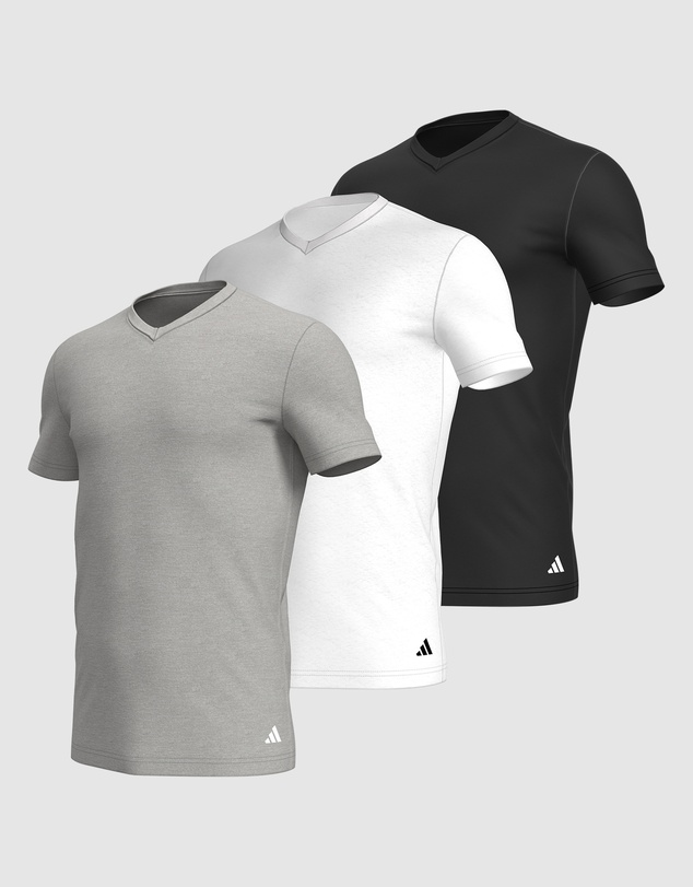 adidas Sportswear - 3 Pack Active Core Cotton V-Neck T-Shirt