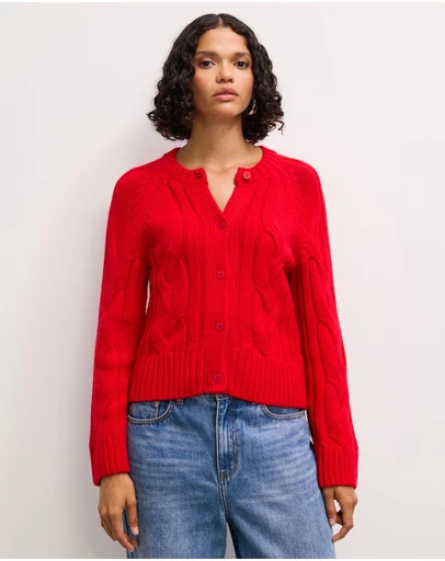 The Fated - Ezra Cable Knit Cardigan
