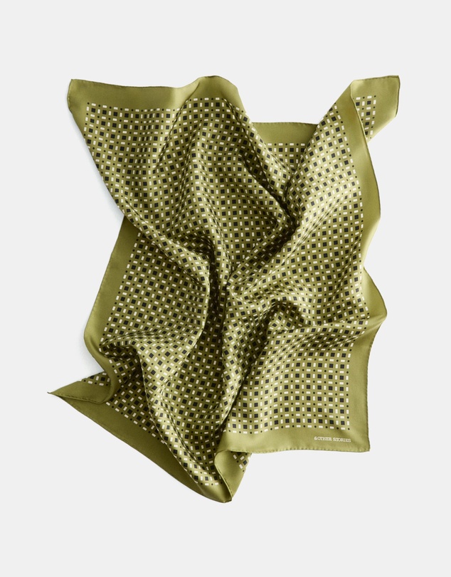 & Other Stories - Geometric Print Silk Scarf