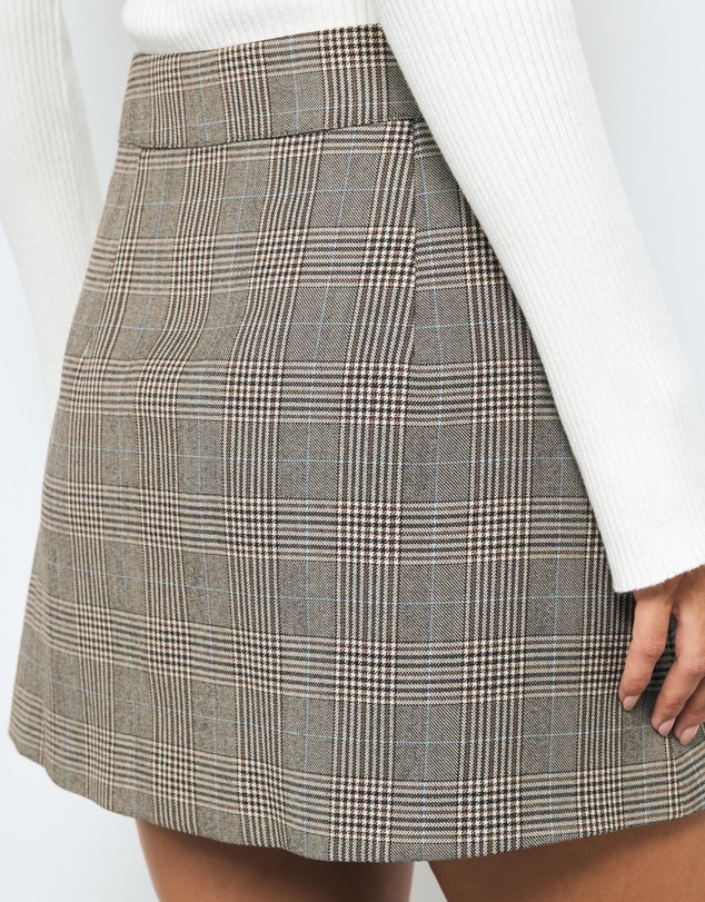 AERE - Mira Check Mini Skirt