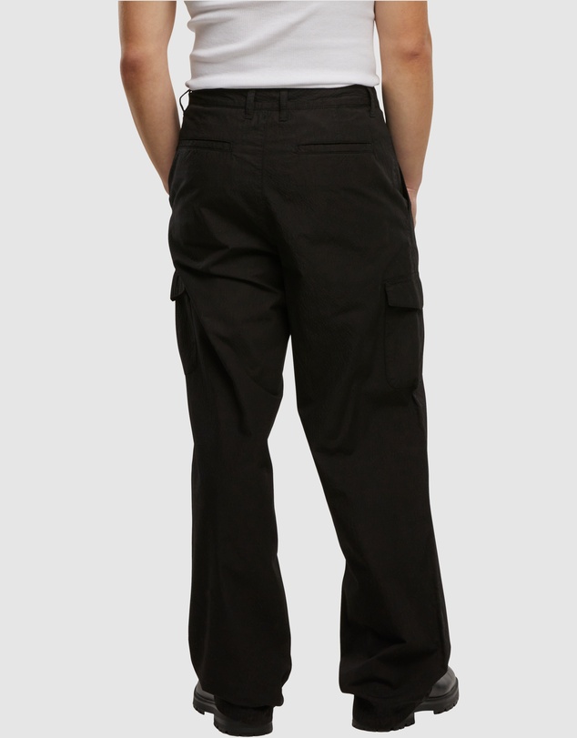 Urban Classics - Wide Pleated Cargo Pants - Black