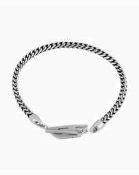 Diesel - D Logo Silver Tone Bracelet