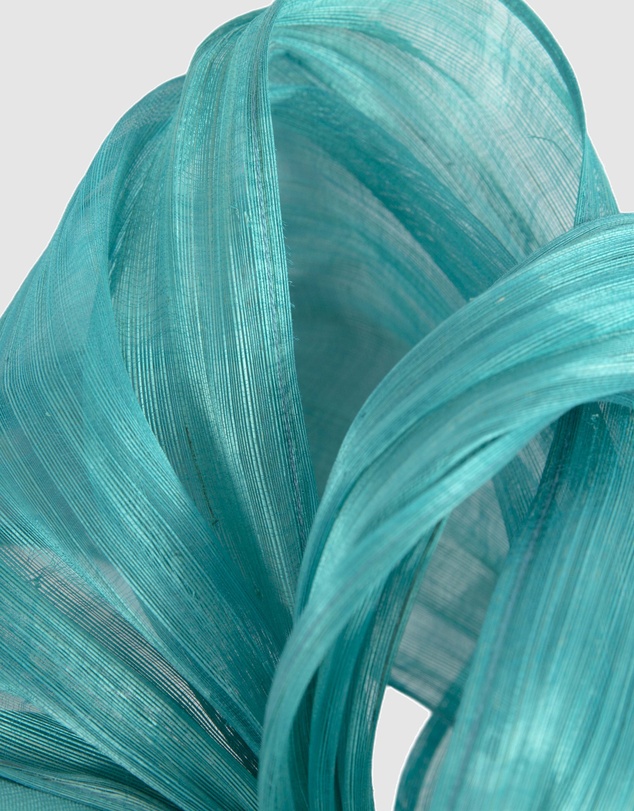 Fillies Collection - Bespoke Turquoise Bow Racing Fascinator