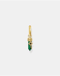 THOMAS SABO - Single Crystal Hoop Earring with Malachite