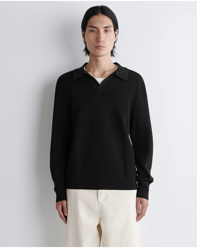 COS - Textured Knitted Polo Jumper