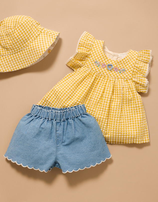 Purebaby - Gingham Set-Kids-Babies