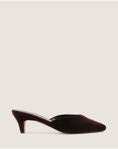 Shelly Shen - Elodie Low Heels Brown Suede
