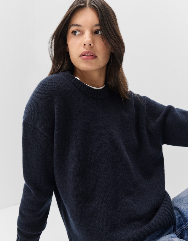 UNISON - Merino Wool Crew Neck Knit