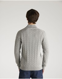 Gant - Cotton Cable Half-Zip Knit
