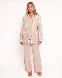 Petal & Pup - Maloney Tie Front Coatigan - Beige