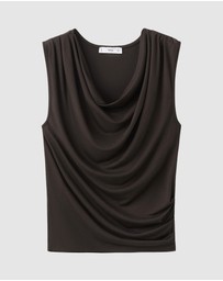 M.N.G - Draped Fitted T-Shirt