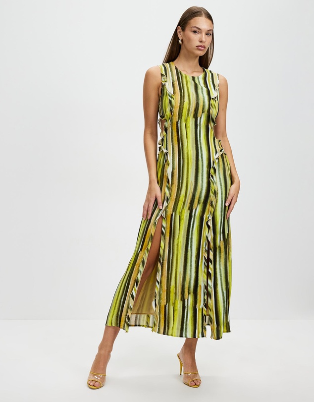 Third Form - Stroke Frill Maxi Tank Dress