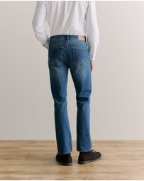 Trenery - Relaxed Fit Mid Wash Jean in Indigo Blue