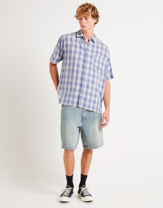 Insight - Dazed Ombre Check Shorts Sleeve Shirt