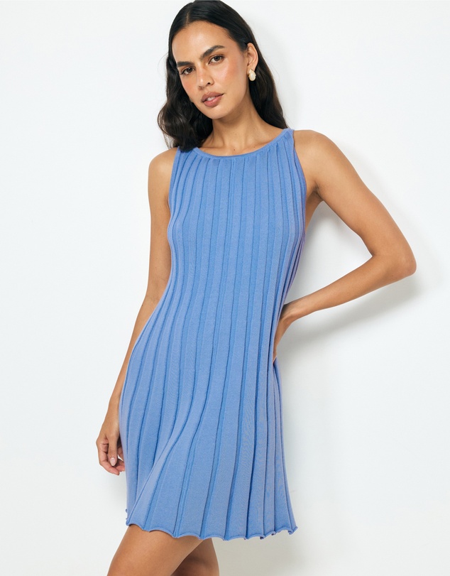 AERE - Zia Rib Knit Mini Dress