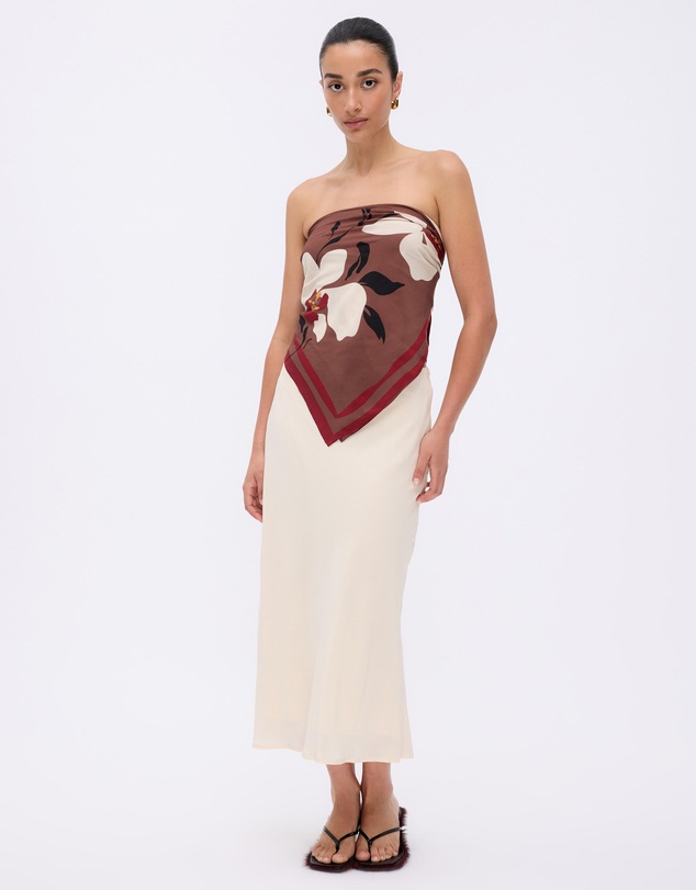 Minima Esenciales - Isla Scarf Detail Midi Skirt
