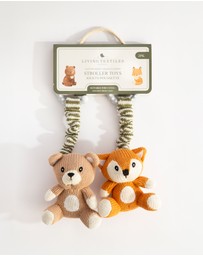 Living Textiles - 2 Pack Stroller Toys - Bear & Fox