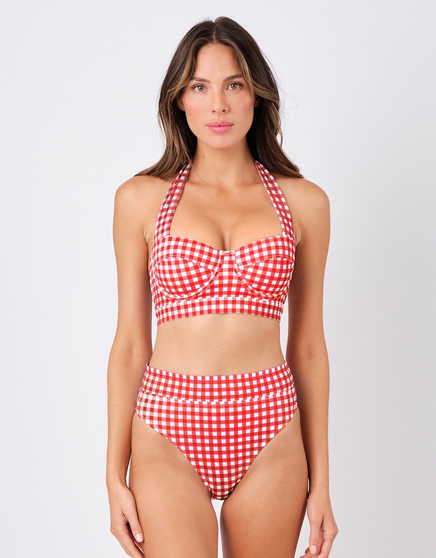 UNE PIECE - High-Cut High-Waisted Bikini Bottom