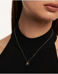 PDPAOLA - Mini Letter F Silver Necklace