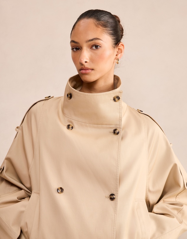 Forever New - Billie Funnel Neck Short Trench Coat