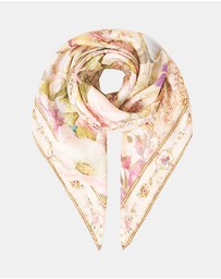 Camilla - Large Crystalled Silk Square Scarf
