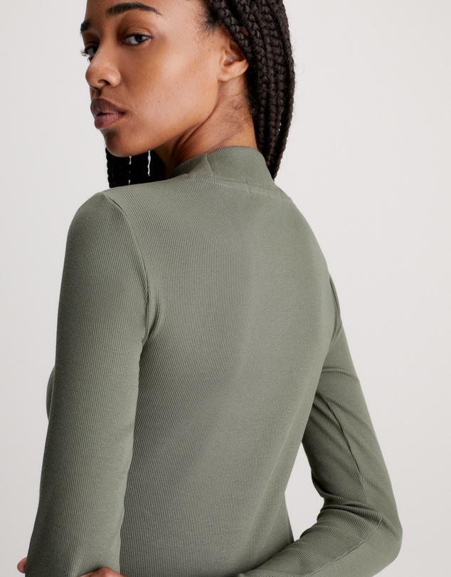 Calvin Klein Jeans - Slim Ribbed Long Sleeve Dress
