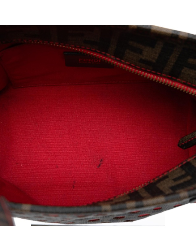 Fendi - Pre-Loved Small Perforated Zucca Spalmati Roll Tote