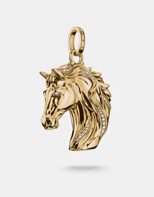 THOMAS SABO - THOMAS SABO Gold Horse Pendant with Zirconia