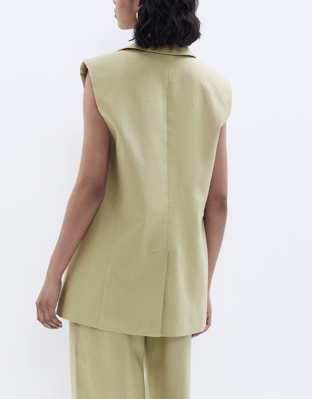 UNISON - Sleeveless Linen Blazer