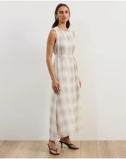Atmos&Here - Aura Check Midi Dress