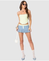 EDIKTED - Kayleigh Contrast Pinstripe Corset