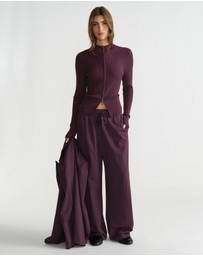 Decjuba - D-Luxe Knit Zip LS Top